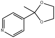 4-(2-METHYL-1,3-DIOXOLAN-2-YL)PYRIDINE 结构式