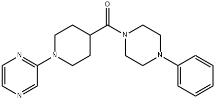 Piperazine, 1-phenyl-4-[(1-pyrazinyl-4-piperidinyl)carbonyl]- (9CI) 结构式