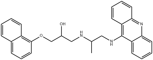 9-aminoacridylpropranolol Struktur