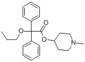 1-甲基-4-哌啶基二苯基丙氧乙酸酯 结构式