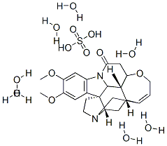 ブルシン硫酸塩七水和物 [硝酸塩分析用] 化学構造式