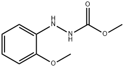 2-(2-メトキシフェニル)ヒドラジン-1-カルボン酸メチル 化学構造式
