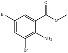 3,5-ジブロモアントラニル酸メチル 化学構造式