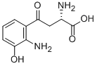 2-amino-4-(2-amino-3-hydroxy-phenyl)-4-oxo-butanoic acid Struktur
