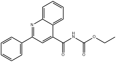 [(2-フェニル-4-キノリニル)カルボニル]カルバミド酸エチル 化学構造式
