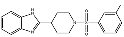 Piperidine, 4-(1H-benzimidazol-2-yl)-1-[(3-fluorophenyl)sulfonyl]- (9CI) 结构式