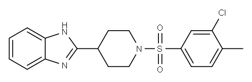 Piperidine, 4-(1H-benzimidazol-2-yl)-1-[(3-chloro-4-methylphenyl)sulfonyl]- (9CI) 结构式
