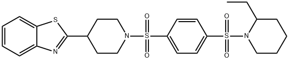 Piperidine, 1-[[4-[[4-(2-benzothiazolyl)-1-piperidinyl]sulfonyl]phenyl]sulfonyl]-2-ethyl- (9CI)|