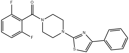 Piperazine, 1-(2,6-difluorobenzoyl)-4-(4-phenyl-2-thiazolyl)- (9CI) 结构式
