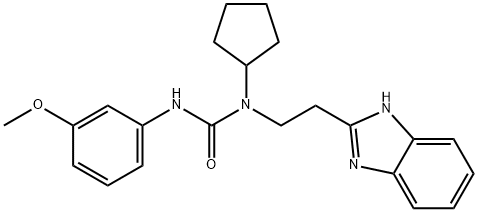 Urea, N-[2-(1H-benzimidazol-2-yl)ethyl]-N-cyclopentyl-N-(3-methoxyphenyl)- (9CI) Structure
