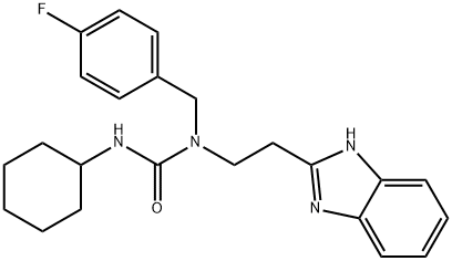 Urea, N-[2-(1H-benzimidazol-2-yl)ethyl]-N-cyclohexyl-N-[(4-fluorophenyl)methyl]- (9CI) Structure