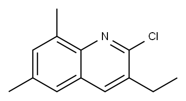 Quinoline, 2-chloro-3-ethyl-6,8-dimethyl- (9CI) 结构式