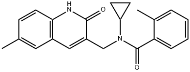 Benzamide, N-cyclopropyl-N-[(1,2-dihydro-6-methyl-2-oxo-3-quinolinyl)methyl]-2-methyl- (9CI) 结构式