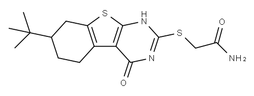 Acetamide, 2-[[7-(1,1-dimethylethyl)-1,4,5,6,7,8-hexahydro-4-oxo[1]benzothieno[2,3-d]pyrimidin-2-yl]thio]- (9CI) 结构式