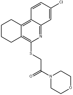 Morpholine, 4-[[(3-chloro-7,8,9,10-tetrahydro-6-phenanthridinyl)thio]acetyl]- (9CI) 结构式