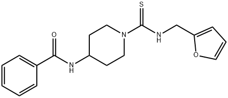 Benzamide, N-[1-[[(2-furanylmethyl)amino]thioxomethyl]-4-piperidinyl]- (9CI) 结构式