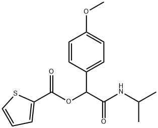 2-Thiophenecarboxylicacid,1-(4-methoxyphenyl)-2-[(1-methylethyl)amino]-2-oxoethylester(9CI) 结构式