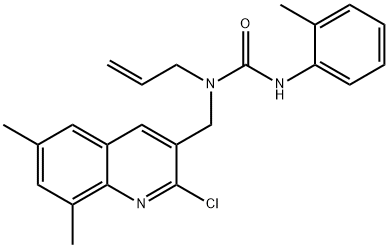 Urea, N-[(2-chloro-6,8-dimethyl-3-quinolinyl)methyl]-N-(2-methylphenyl)-N-2-propenyl- (9CI) 结构式