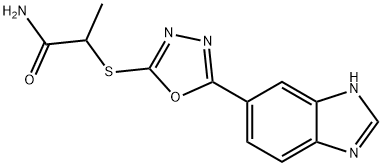 Propanamide, 2-[[5-(1H-benzimidazol-5-yl)-1,3,4-oxadiazol-2-yl]thio]- (9CI) 结构式