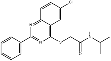 Acetamide, 2-[(6-chloro-2-phenyl-4-quinazolinyl)thio]-N-(1-methylethyl)- (9CI) Structure