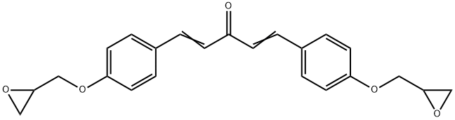 1,5-bis[4-(2,3-epoxypropyloxy)phenyl]penta-1,4-dien-3-one Struktur