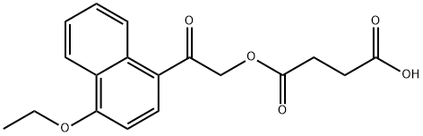 Succinic acid hydrogen 1-(4-ethoxy-1-naphtylcarbonylmethyl) ester 结构式