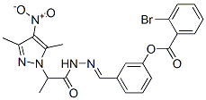 1H-Pyrazole-1-aceticacid,alpha,3,5-trimethyl-4-nitro-,[[3-[(2-bromobenzoyl)oxy]phenyl]methylene]hydrazide(9CI) 结构式