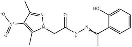1H-Pyrazole-1-aceticacid,3,5-dimethyl-4-nitro-,[1-(2-hydroxyphenyl)ethylidene]hydrazide(9CI) 结构式