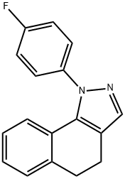 1-(4-FLUOROPHENYL)-4,5-DIHYDRO-1H-BENZO[G]INDAZOLE 结构式