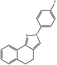 2-(4-FLUOROPHENYL)-4,5-DIHYDRO-2H-BENZO[G]INDAZOLE 结构式