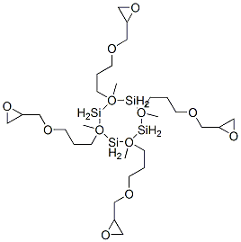 2,4,6,8-tetramethyl-2,4,6,8-tetrakis[3-(oxiranylmethoxy)propyl]cyclotetrasiloxane Structure