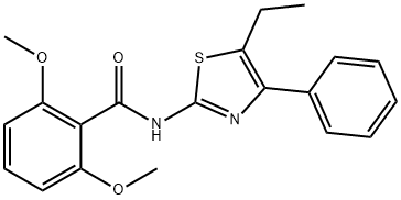 Benzamide, N-(5-ethyl-4-phenyl-2-thiazolyl)-2,6-dimethoxy- (9CI) 结构式