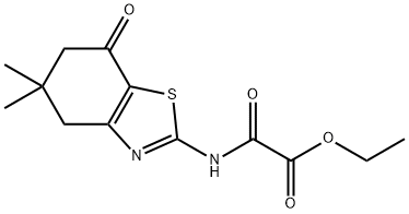 Acetic acid, oxo[(4,5,6,7-tetrahydro-5,5-dimethyl-7-oxo-2-benzothiazolyl)amino]-, ethyl ester (9CI) 结构式