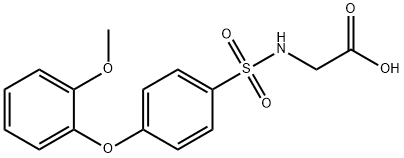 N-[4-(2-甲氧基苯氧基)苯基磺酰基]甘氨酸 结构式