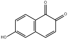 6-ヒドロキシ-1,2-ナフタレンジオン 化学構造式