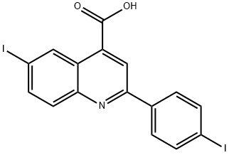 6-Iodo-2-(4-iodophenyl)-4-quinolinecarboxylic acid Structure