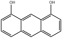 1,8-ジヒドロキシアントラセン 化学構造式