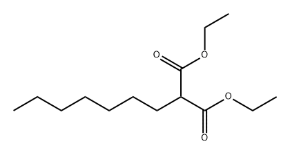 ヘプチルマロン酸ジエチル 化学構造式