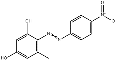 4-(4-ニトロフェニルアゾ)オルシノール 化学構造式