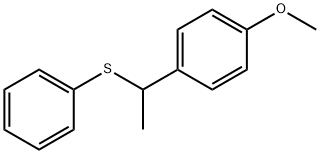 p-[1-(フェニルチオ)エチル]アニソール 化学構造式