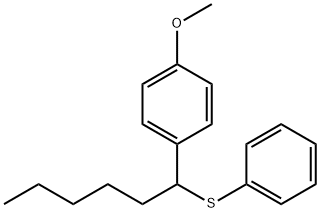 1-Methoxy-4-[1-(phenylthio)hexyl]benzene 结构式