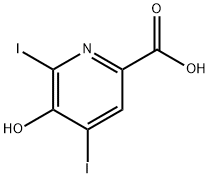 5-HYDROXY-4,6-DIIODOPYRIDINE-2-CARBOXYLIC ACID 结构式