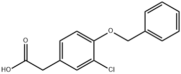 [3-chloro-4-(phenylmethoxy)phenyl]acetic acid  Structure