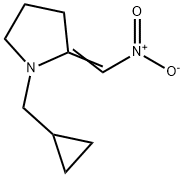 1-シクロプロピルメチル-2-(ニトロメチレン)ピロリジン 化学構造式