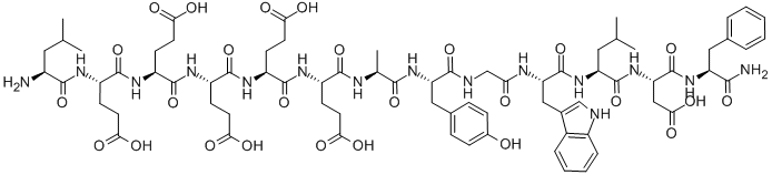 LEU-GLU-GLU-GLU-GLU-GLU-ALA-TYR-GLY-TRP-MET-ASP-PHE-NH2 结构式