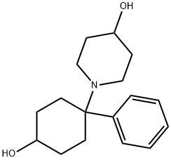 4'-(4-hydroxypiperidino)-4-phenylcyclohexanol Structure