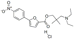 (3-diethylamino-2,2-dimethyl-propyl) 5-(4-nitrophenyl)furan-2-carboxylate hydrochloride Structure