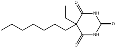 5-エチル-5-ヘプチル-2-ソジオオキシ-4,6(1H,5H)-ピリミジンジオン 化学構造式