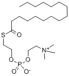 2-HEXADECANOYLTHIO-1-ETHYLPHOSPHORYLCHOLINE Structure
