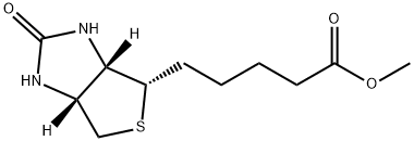 (3aS,4S,6aβ)-ヘキサヒドロ-2-オキソ-1H-チエノ[3,4-d]イミダゾール-4α-ペンタン酸メチル 化学構造式